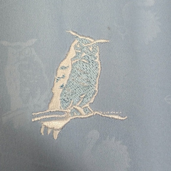 Swannies Mens Stretch Polo Shirt Size 2XL Blue Golf Logo Animal Print Active - Picture 4 of 12